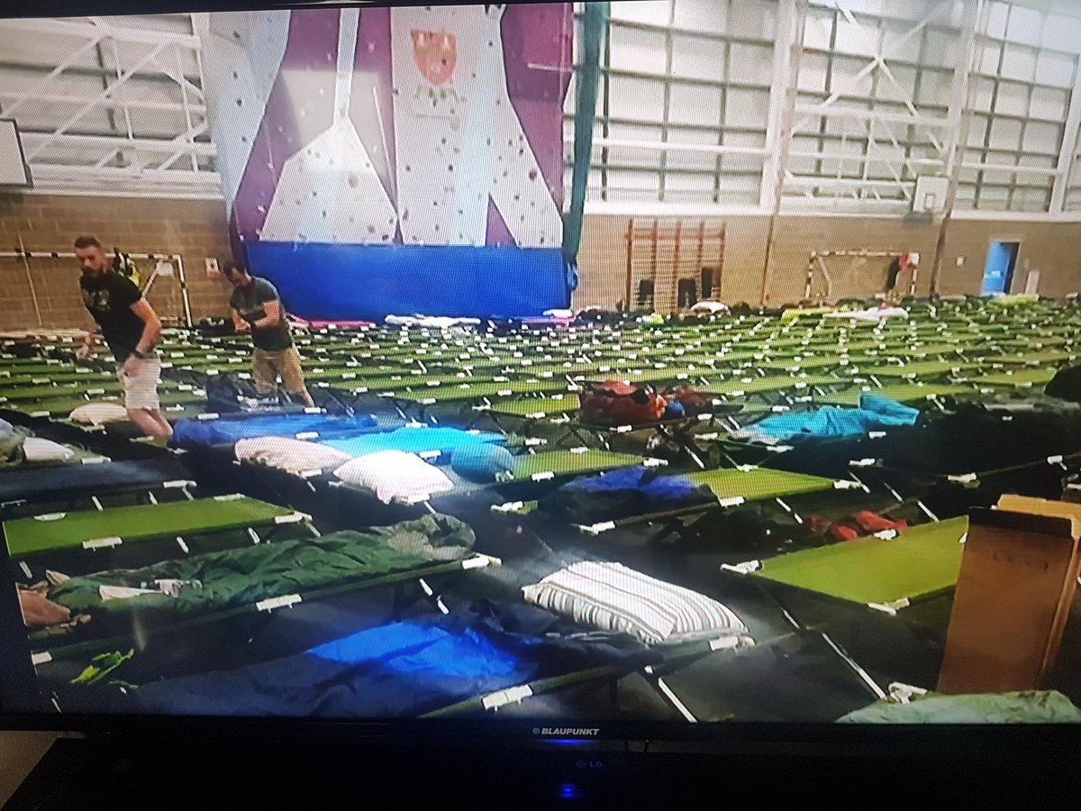 police camp beds.