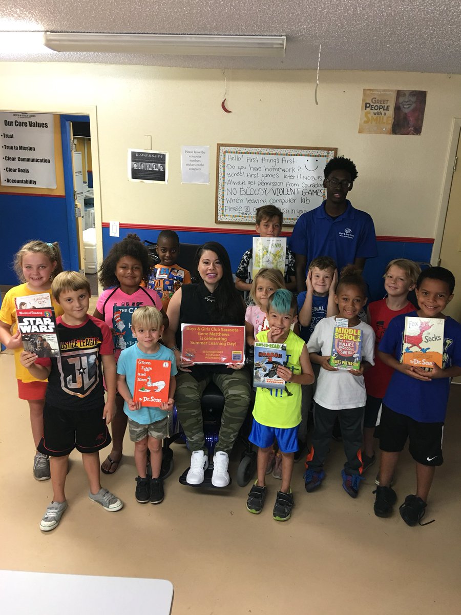 It’s Summer Learning Day at the North Port Boys &amp; Girls Club!! These kids LOVE to read with Ms. Kim! How many books have you read this summer? @sarasotaBGC <a href="/SuncoastCGLR/">Suncoast GL Reading</a> <a href="/SummerLearning/">summerlearning</a> #GLReading #SummerLearningDay
#SSBC2018 #KeepKidsLearning