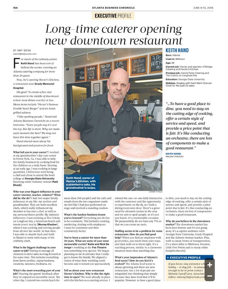 HectersKitchen's tweet image. #ThrowbackThursday from our feature in the Atlanta Business Chronicle. Be sure to check out this great article!