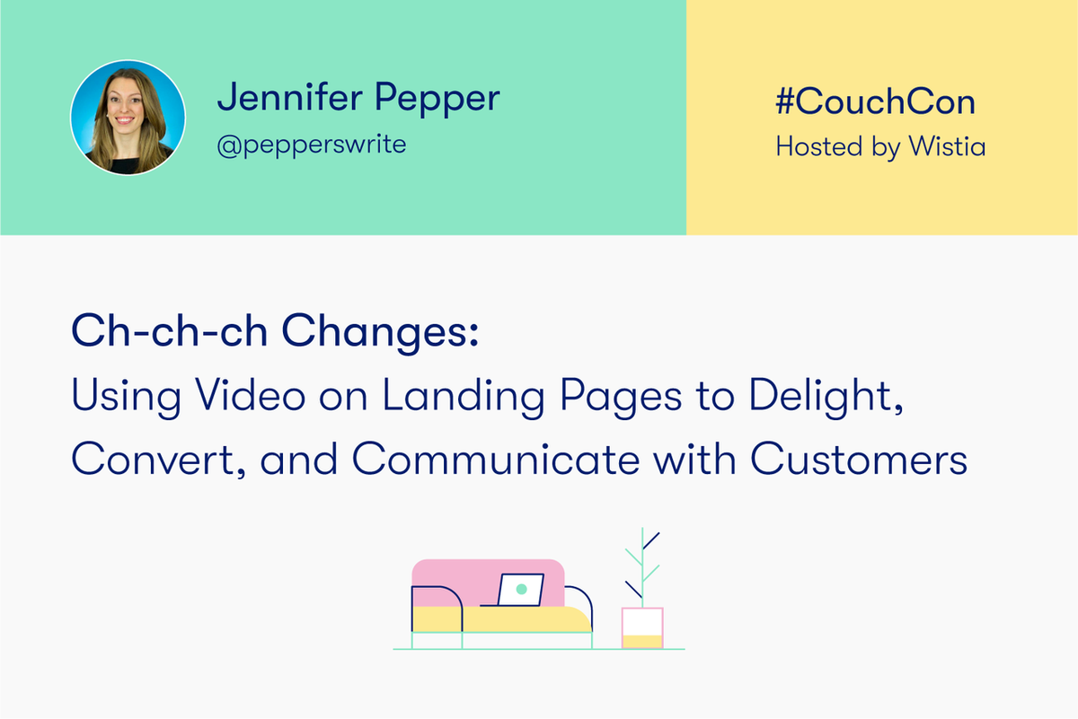PeppersWrite's tweet photo. No plane ticket? No problem. ✅@wistia's running a virtual conference!  

And I'll be sharing a real @unbounce example of using video to delight customers. Check out the line up and register your team! (Bonus: ya'll can watch from your office beanbags)  https://t.co/UnfV0tIKsh https://t.co/7fmrKgMOQC