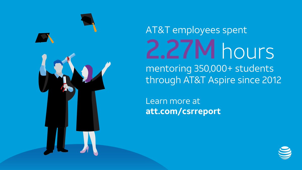 ATTimpact's tweet photo. We’re investing millions to help students succeed – join @ATT on this journey to achieve a high school graduation rate of 90% by 2020. https://t.co/gLg06CoFY6 https://t.co/4mxV50SkzQ