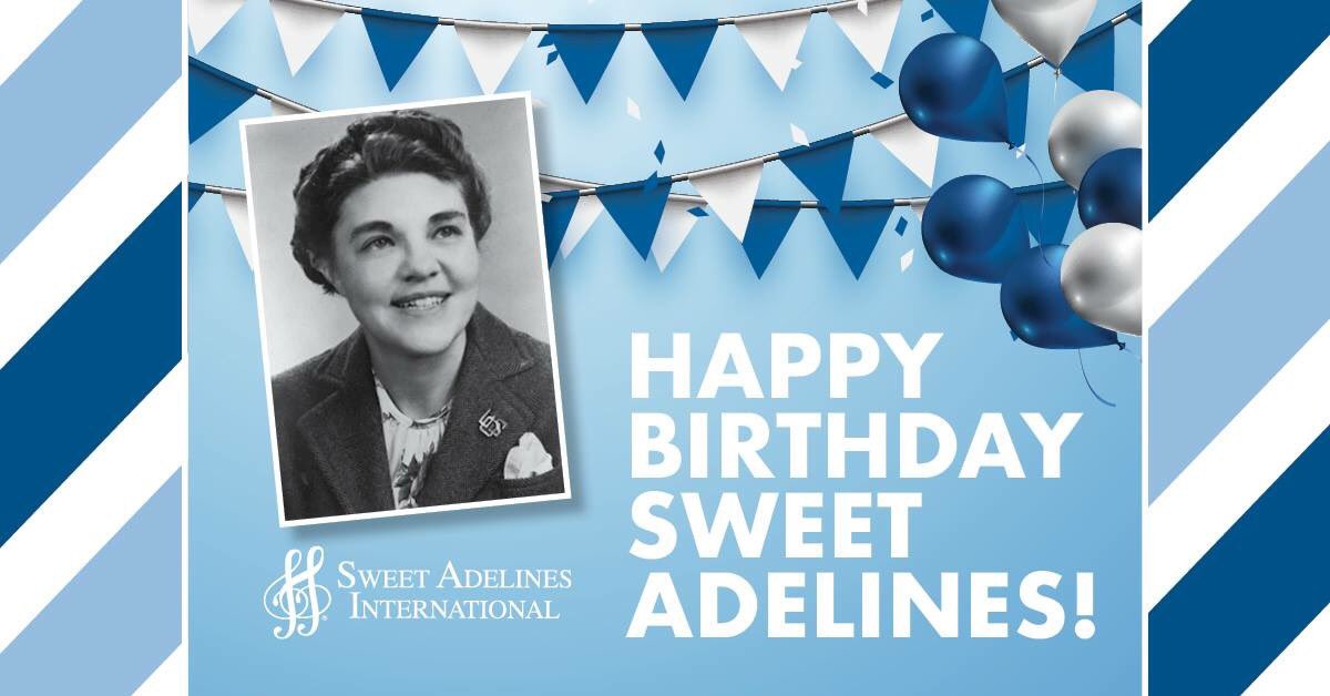 📣 Barbershop Music Appreciation Day, Happy Birthday <a href="/SweetAdsIntl/">Sweet Adelines International</a>! We honour the anniversary Edna Mae Anderson founded Sweet Adelines in 1945. <a href="/sweetadsnz/">Sweet Adelines NZ</a> brings together women who love singing &amp; performing our artform across NZ #BarbershopAppreciationDay
#SweetAdelinesBirthday
