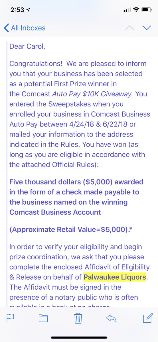 Chung3r's tweet photo. @comcastbusiness is this spam? https://t.co/Fo4idhhoyd