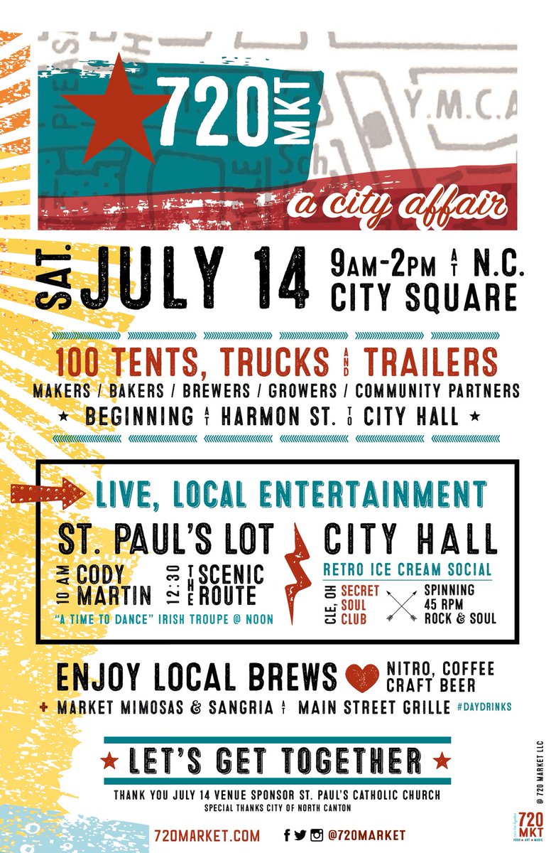 #720MKT #july14 north canton city square. Get here! #letsgettogether