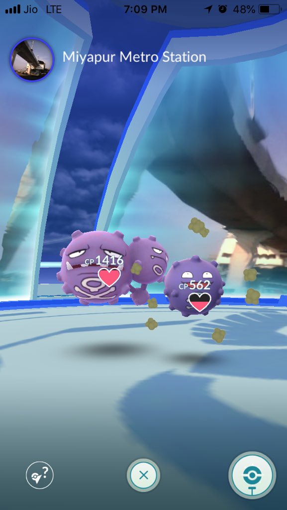 Mystiquetweets's tweet image. Why #weezing is sad while #Koffing is happy #Themegym @totalmonsense  #PokemonGo