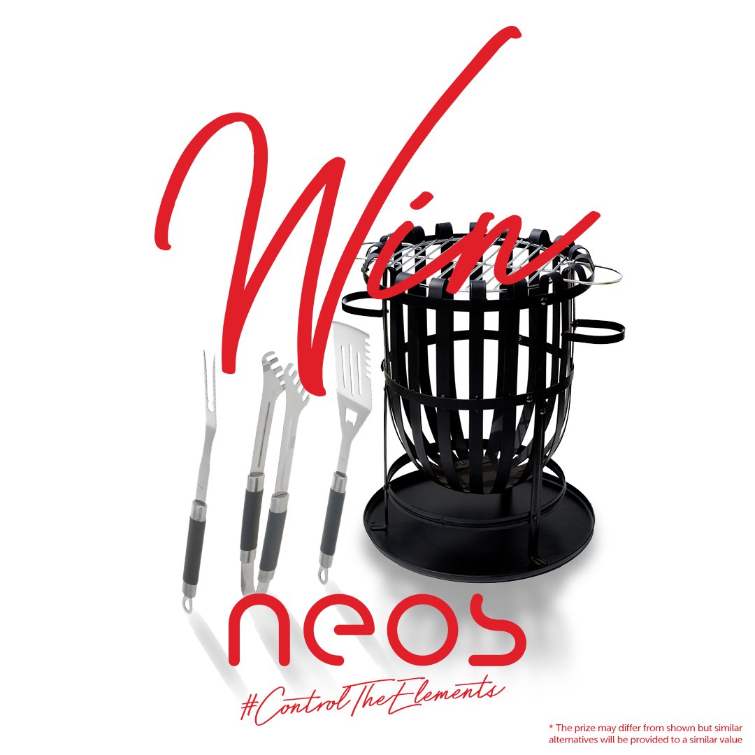 TheNeosUK's tweet photo. Celebrate the launch of #neos and #win our prize of a Fire Basket with Grill &amp; BBQ tools worth £50! It's on #FIRE! Follow us &amp; RT this to be in with a chance! For extra entries follow, like &amp; share on our Facebook &amp; Insta #FreebieFriday #Win #Competition #RT #ControlTheElements https://t.co/KVgYZsk957