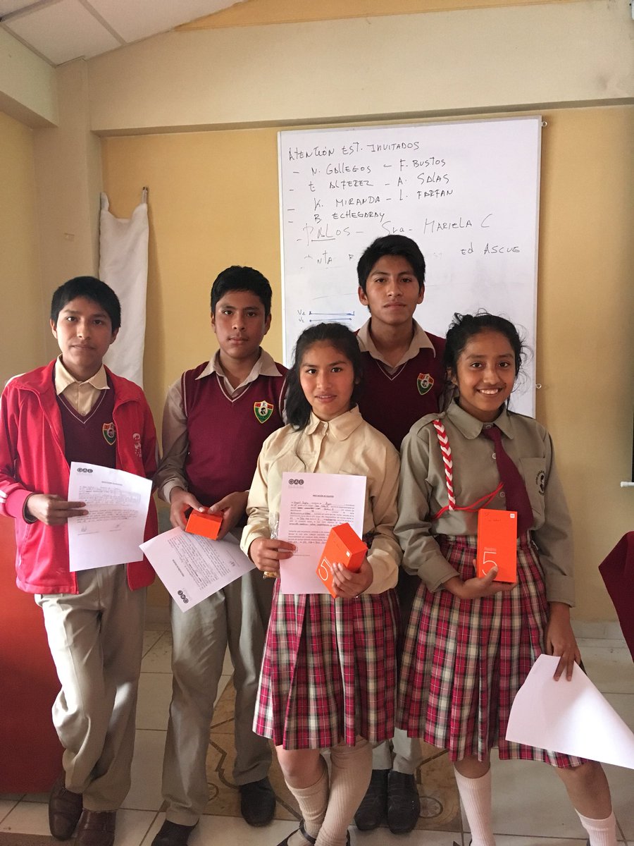 PJTWard's tweet photo. Handing over phones from @hotosm @NetHope_org to 9th and 10th grade students from Huyro, La Convención to carry out projects they’ve planned to improve their society using @openstreetmap ! #GALSchool https://t.co/yfntZ0i5Dz