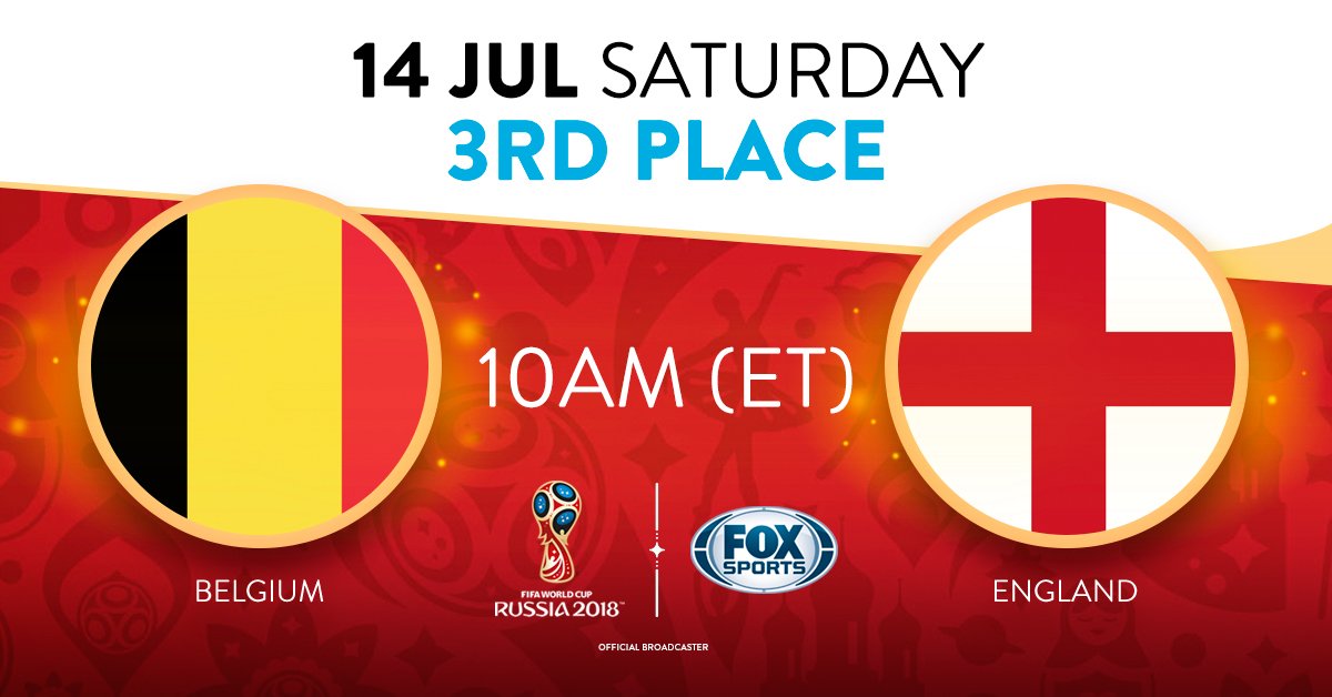 #BEL and #ENG had an exceptional tournament, but they couldn't make it all the way. This Saturday they face each other for the 3rd place!

With Sling TV, you can watch the FIFA World Cup™ in French and Portuguese on Fox Sports and much more for as low as $10 a month!