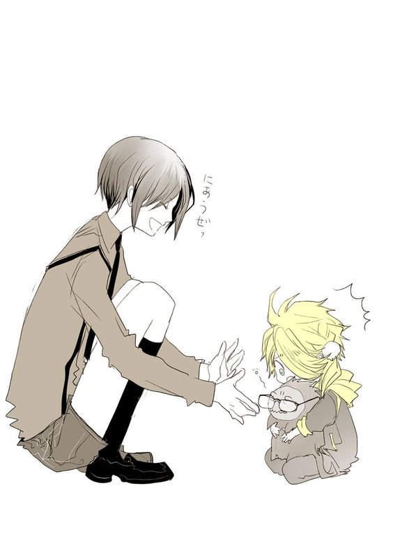 "No wa..wataru is mine!"

He hold his buddy tight as he looked up at the person in front of him who only wanted to take his glasses back and meant no harm to Tomoharu and wataru

#Openrp #KidTomoharu