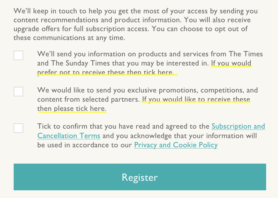 coxbridge's tweet photo. Trying to trick customers with dirty methods: disappointing behaviour by @thetimes. https://t.co/QRGHpbZzyW