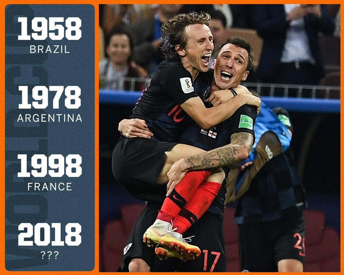 ESPNUK's tweet photo. Every 20 years, a nation wins their first World Cup.

Over to you, Croatia. https://t.co/AIL8VAhflZ