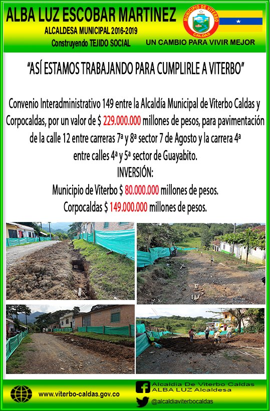 VITERBOCALDAS's tweet photo. ASÍ LE ESTAMOS CUMPLIENDO A VITERBO CALDAS EN UN CAMBIO PARA VIVIR MEJOR. https://t.co/pBEIJRizyH