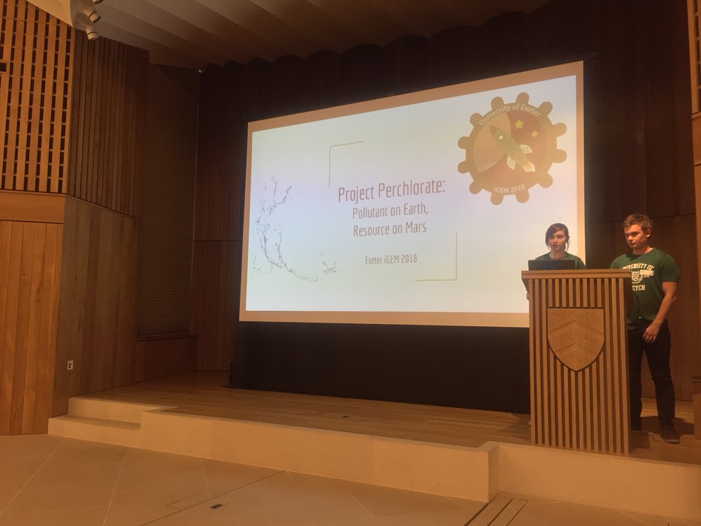 exeter_igem's tweet photo. We presented #ProjectPerchlorate to the UK iGEM teams, heard all their amazing plans and got a chance to discuss potential collaborations. A great first day at the #OxfordiGEMmeetup! #iGEMExeter #iGEM2018 https://t.co/MtHMQi4jkb