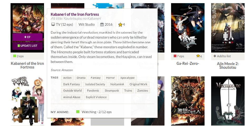 Anime Planet On Twitter New Feature Ep Button On Grid View Anime Planet On Twitter New Feature Ep Button On Grid View