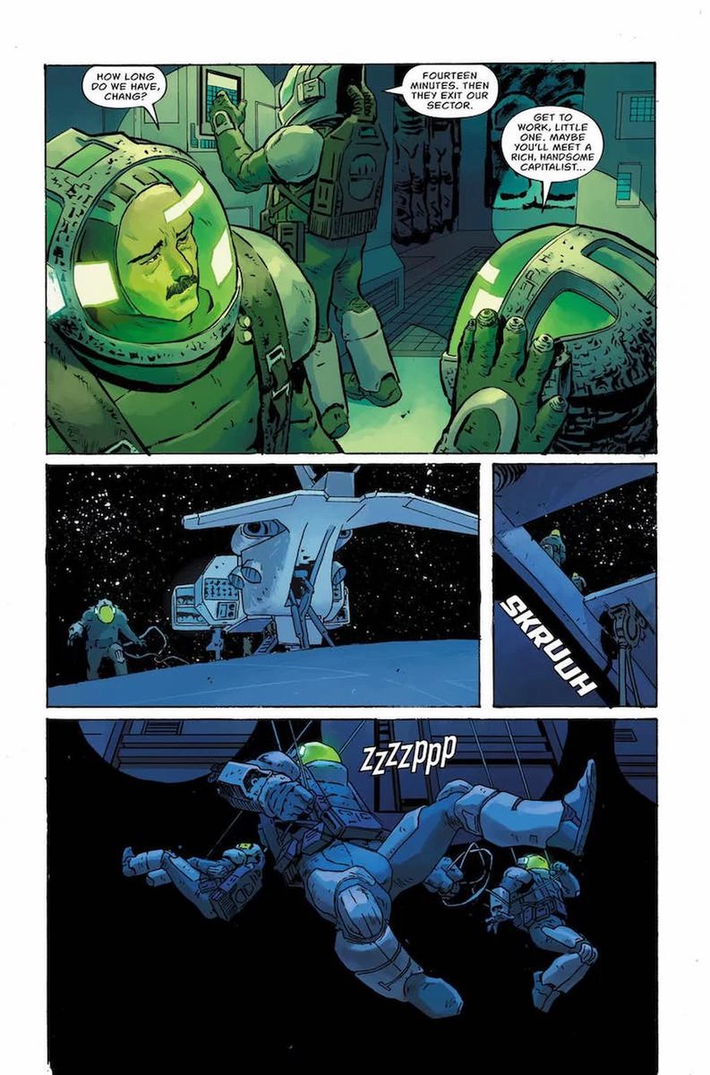 TBonvillain's tweet photo. Alien 3 adaptation of William Gibson's @GreatDismal screenplay being adapted by @j_xmas with my colors, and @blambot lettering and @NotTooChaby editing got announced!
https://t.co/tWNinXZ5MC https://t.co/S95hTa6AGe