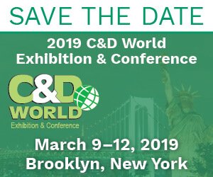 CDRecycling's tweet photo. The 2019 C&amp;D World Exhibition &amp; Conference is right around the corner! Mark your calendars for March 9–12 to join us in Brooklyn, New York. We can’t wait to see you there! https://t.co/Ob6CN344Fv
