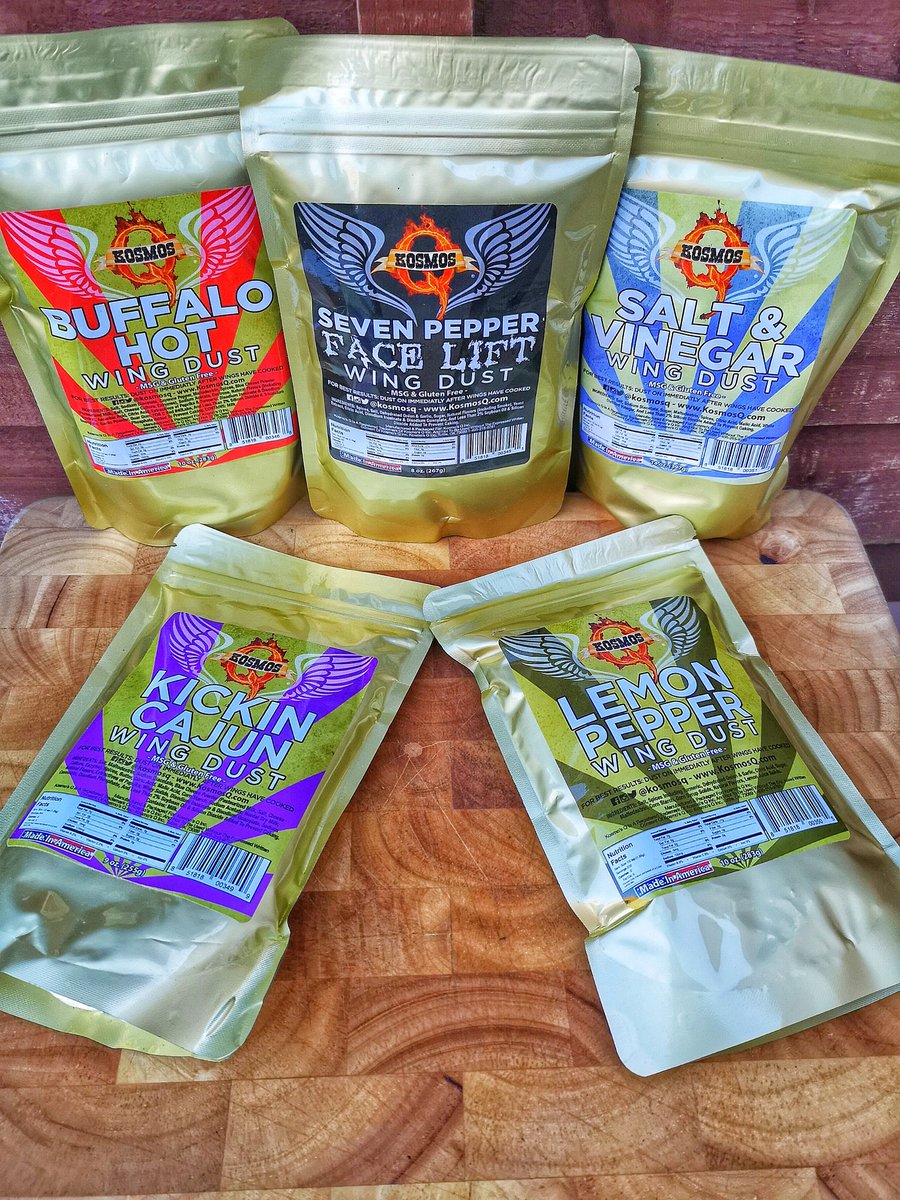 RubClubUK's tweet photo. Who's ready for another share? Thanks again to BBQGourmet we have a killer set of @KosmosQ products to share this time for @UKBBQweek
5 different wing dusts to be shared. Which one do you fancy? Usual rules. Follow us + @BBQGourmetUK &amp; retweet to be in the running
#ukbbqweek https://t.co/RF8kM35c63