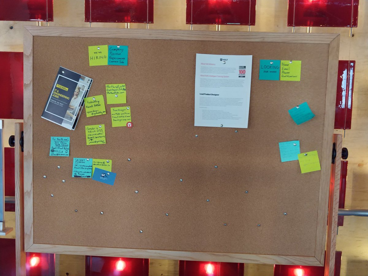 kevin_vangelder's tweet image. The #chainreact2018 jobs board is starting to fill up! Check it out on the second floor between the elevators.