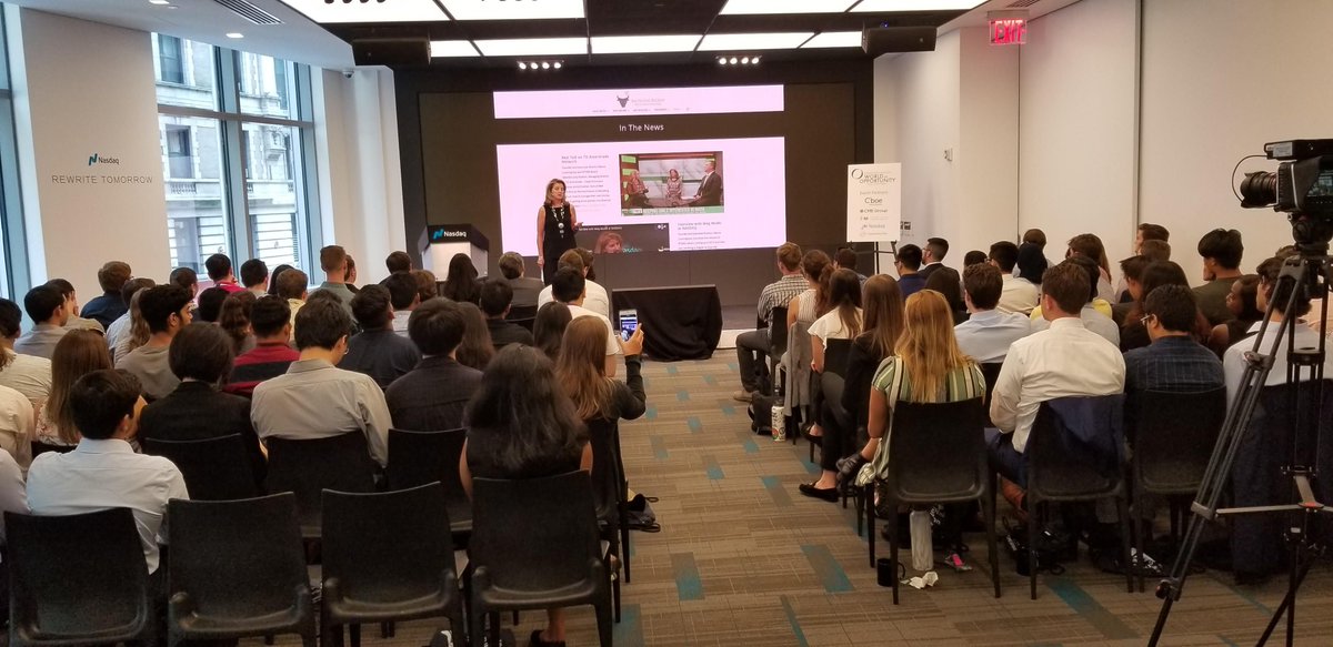 RTSWS_'s tweet photo. Our founder, Maura Cunningham, presenting the top 7 secrets of the #financial landscape at the #Marketswiki #WorldofOpportunity event at #Nasdaq in #NYC yesterday.
#equalopportunity #womeninfinance @Nasdaq @MarketsWiki @JohnLothian https://t.co/dQJBdVZ4h4