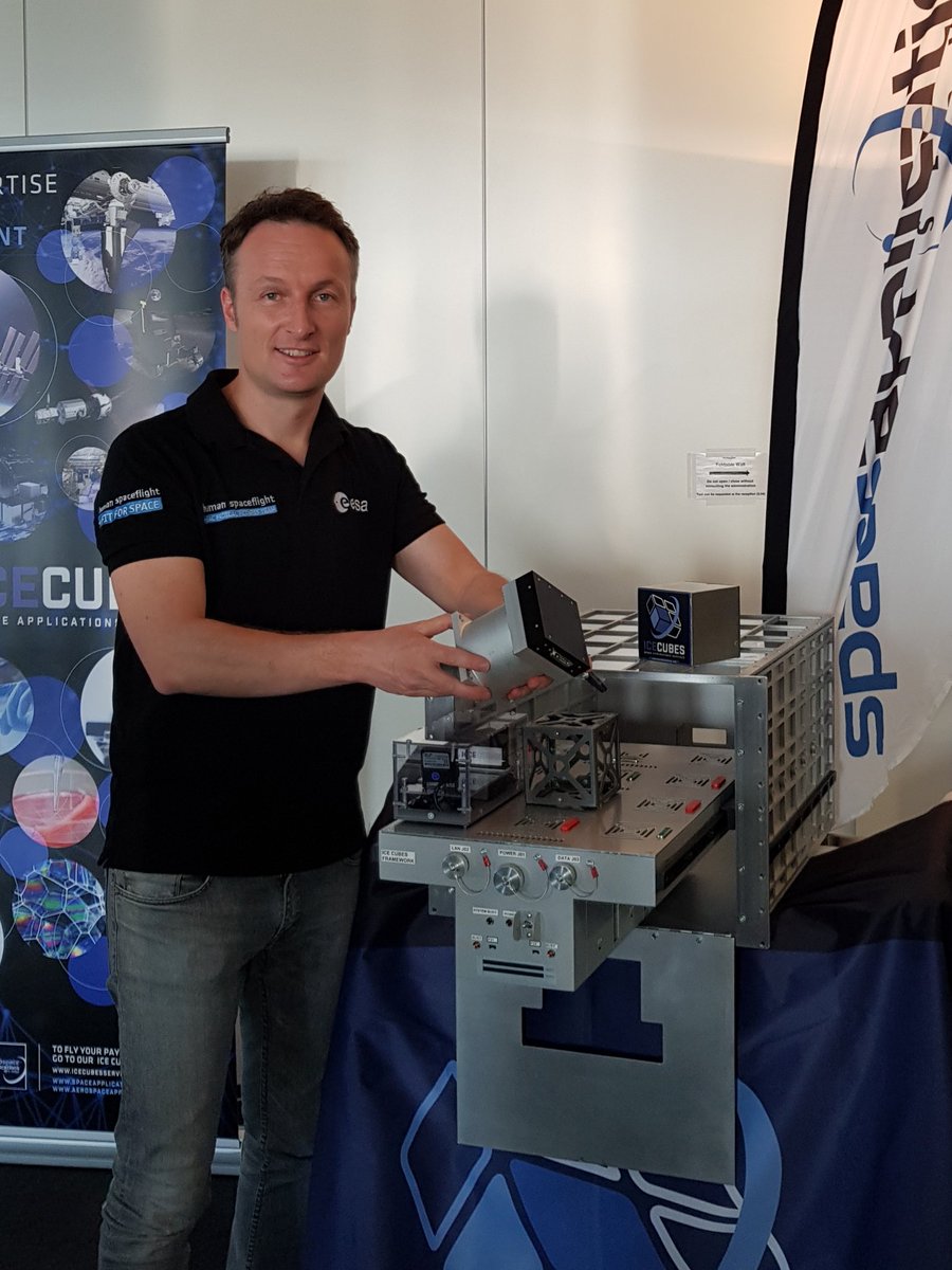 astro_matthias's tweet photo. First hand on the @ICEcubesservice rack. Tonight official presentation of this new research facility in #ISS #Columbus module at #spaceapplicationservices in Brussels https://t.co/edg0bZmRzG