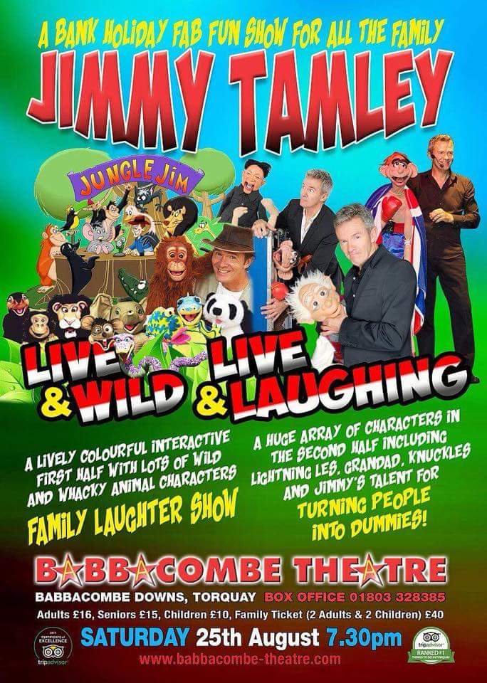 JimmyTamleyvent's tweet photo. Come on down to @BabbTheatre Babbacombe Theatre 25th August for an evening of laughter, funny puppets, ventriloquism &amp; entertainment for the whole family! Please give this a share and hope to see you there!! Tkts available here  https://t.co/nwDiBGQBGa #visitdevon #whatsondevon https://t.co/8sWUiJh2oY