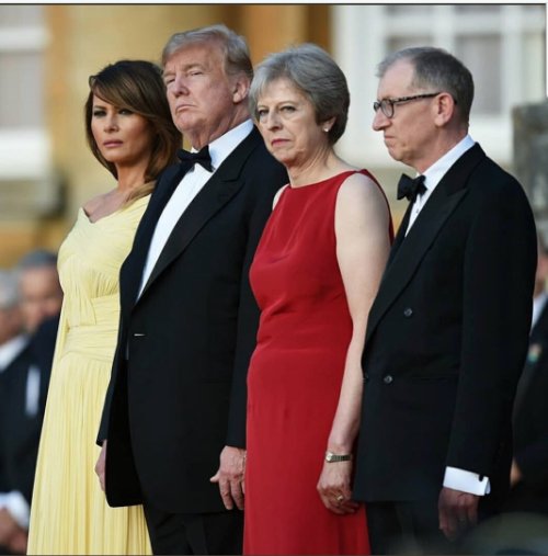 Not sure I've ever seen two political spouses looking less keen to be there.