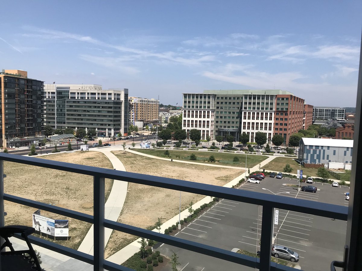 jobphillips's tweet photo. Getting to stay with my sister near @Nationals stadium means a front row seat to the area preparing for @MLB @AllStarGame festivities. ⚾️⭐️ #CSPANFellow https://t.co/ynMsn7yNY1