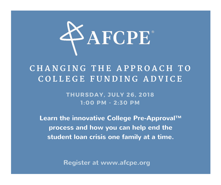 AFCPE's tweet photo. The #1 financial concern for affluent Gen X parents is how to pay for college, yet most advisors have never been taught how to do it the right way. Until now! Register for "Changing the Approach to College Funding Advice" today - https://t.co/ZME5HhaCim #SupportAFCPEStudents https://t.co/uaYBLBqZbQ