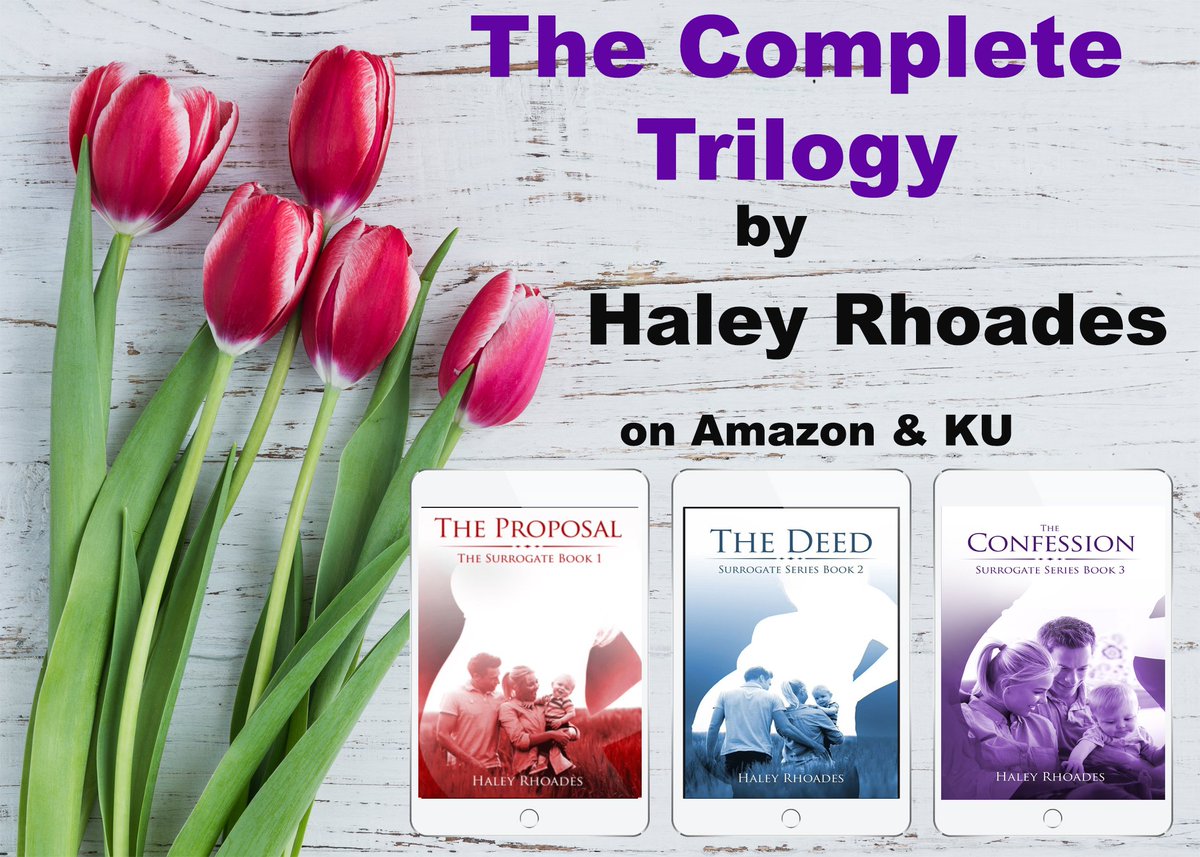 HaleyRhoadesBks's tweet photo. Things are better in 3's! https://t.co/FJedIAXZSM #TheSurrogateSeries #HaleyRhoades #TheProposal #TheDeed #TheConfession #JacKenTay #bookbuzz #indie #indieauthor #indieauthors https://t.co/VuyDImhe4A