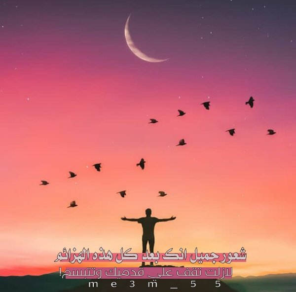 شعور جميل انك بعد كل هذه الهزائم
لا زلت تقف علي قدميك وتتبسم
#طيب_اثرك