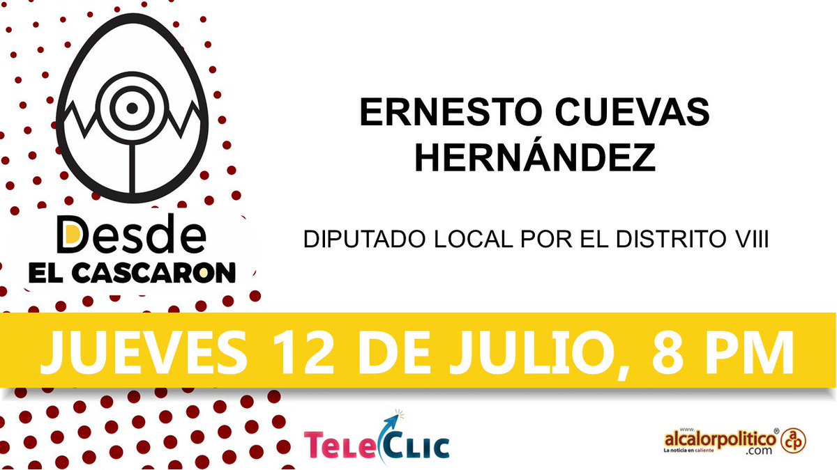 DesdeElCascaron's tweet photo. #JuevesdePollos con @ErnestoCuevasH 🐣 ¡No se lo pierdan! 
@teleclictv @alcalorpolitico 
@JUANCARLOSCB https://t.co/TLPlCE5GcJ