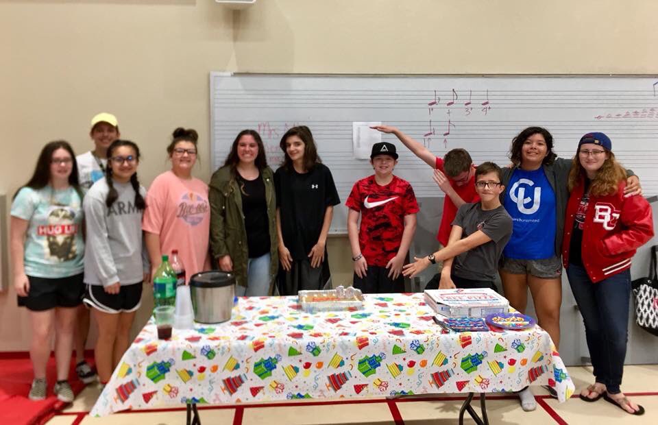 drumline_bchs's tweet photo. What an awesome week of Front Ensemble camp. We got a lot accomplished! Even celebrated Mclains 16th birthday on Wednesday! Thanks for giving it your all, see you at band camp! #BCFrontEnsemble #CampAjourned #BCBand https://t.co/AZsNcI7Q36