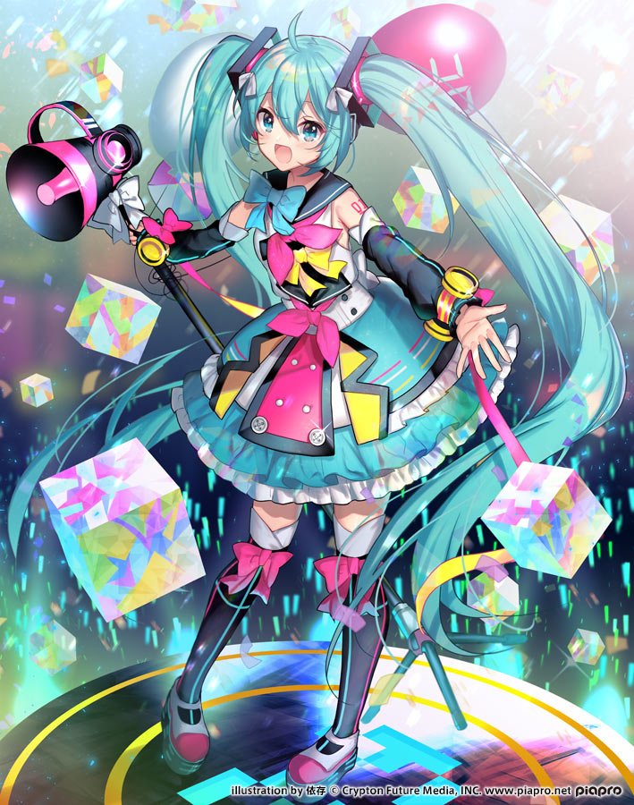 初音ミク マジカルミライ 公式 みなさんこんにちは 本日のサイト更新でイラストギャラリーに依存さん I Zonn のビジュアルを追加 ペンライトに照らされた煌びやかなステージ上のミクさんがとっても華やかで印象的 グッズのチェックもこちら