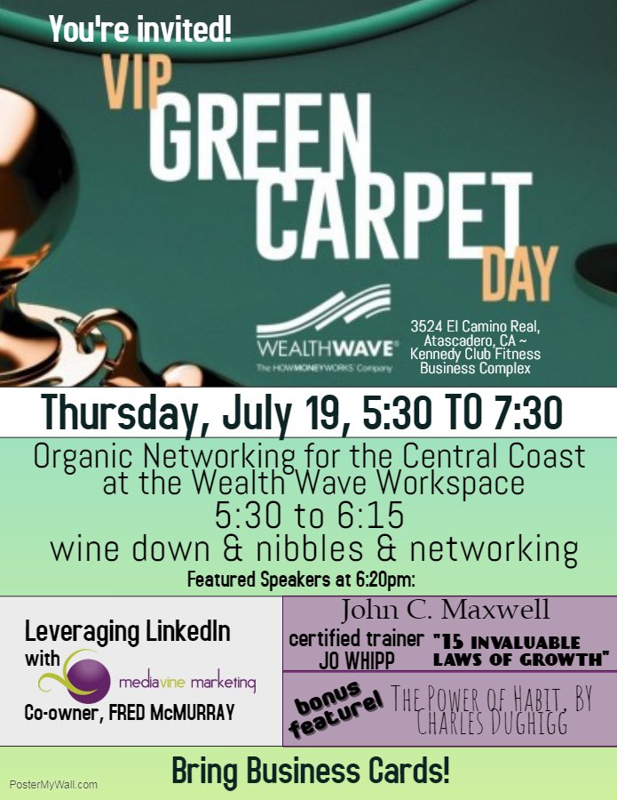 SLOCCBA's tweet photo. July 19th Networking Event at Wealth Wave in Atascadero!  - https://t.co/Ug2GwlgdfJ https://t.co/DaQADSMe5C