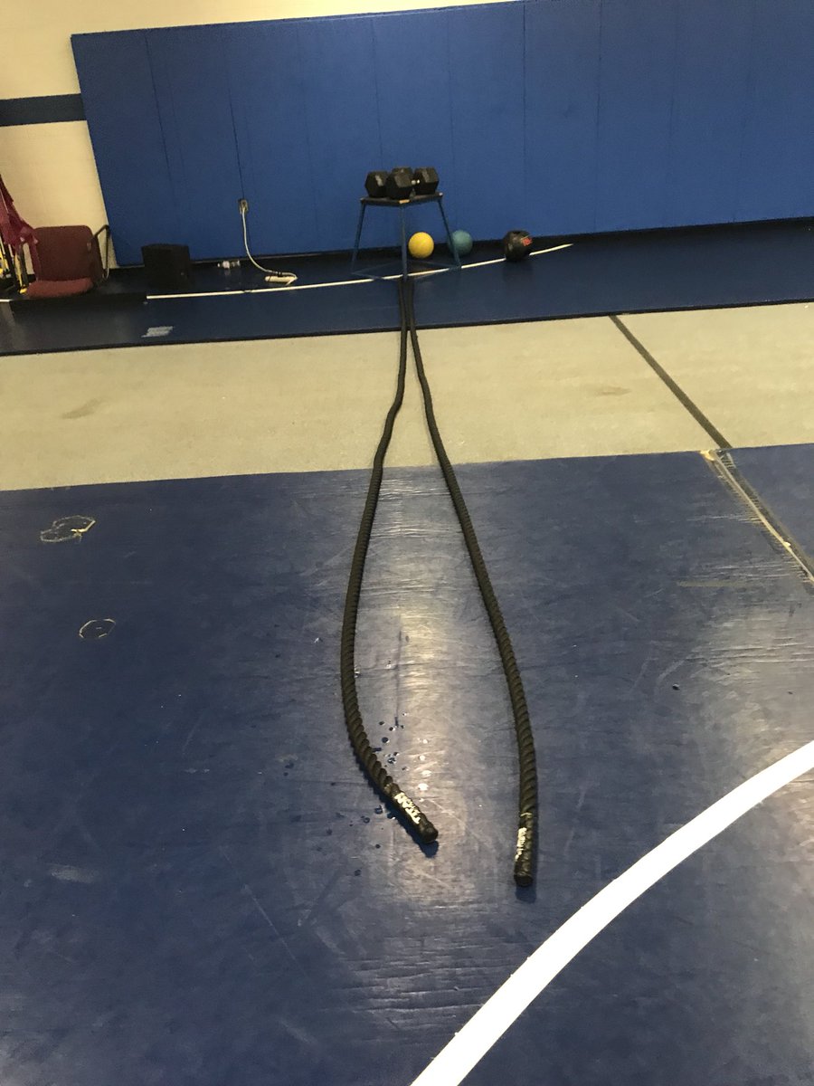 BdevilStrength's tweet photo. “You can’t cross the sea merely by staring at the water.” -Rabindranath Tagore  Blue Devils putting in the work. Had fun with our new ropes and destroyed it during the energy system training! #bdSTRENGTH https://t.co/L0VB1vDmMm