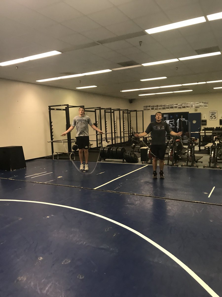 BdevilStrength's tweet photo. “You can’t cross the sea merely by staring at the water.” -Rabindranath Tagore  Blue Devils putting in the work. Had fun with our new ropes and destroyed it during the energy system training! #bdSTRENGTH https://t.co/L0VB1vDmMm