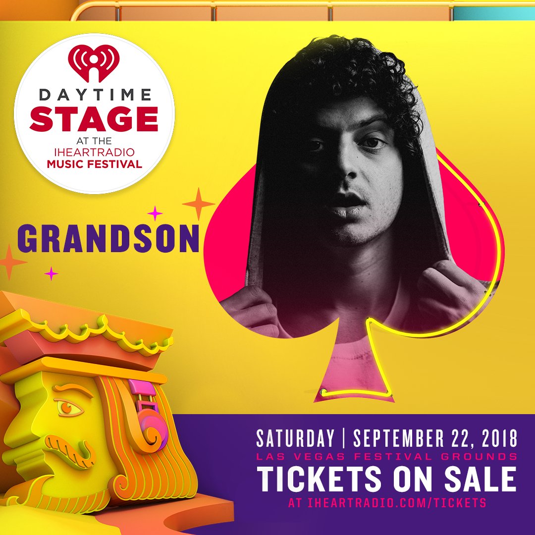 WAIT... WE'RE NOT DONE YET! @grandsonsucks will be hitting the #iHeartDayStage too!

Tickets start at $29 get them NOW! iHeartRadio.com/tickets