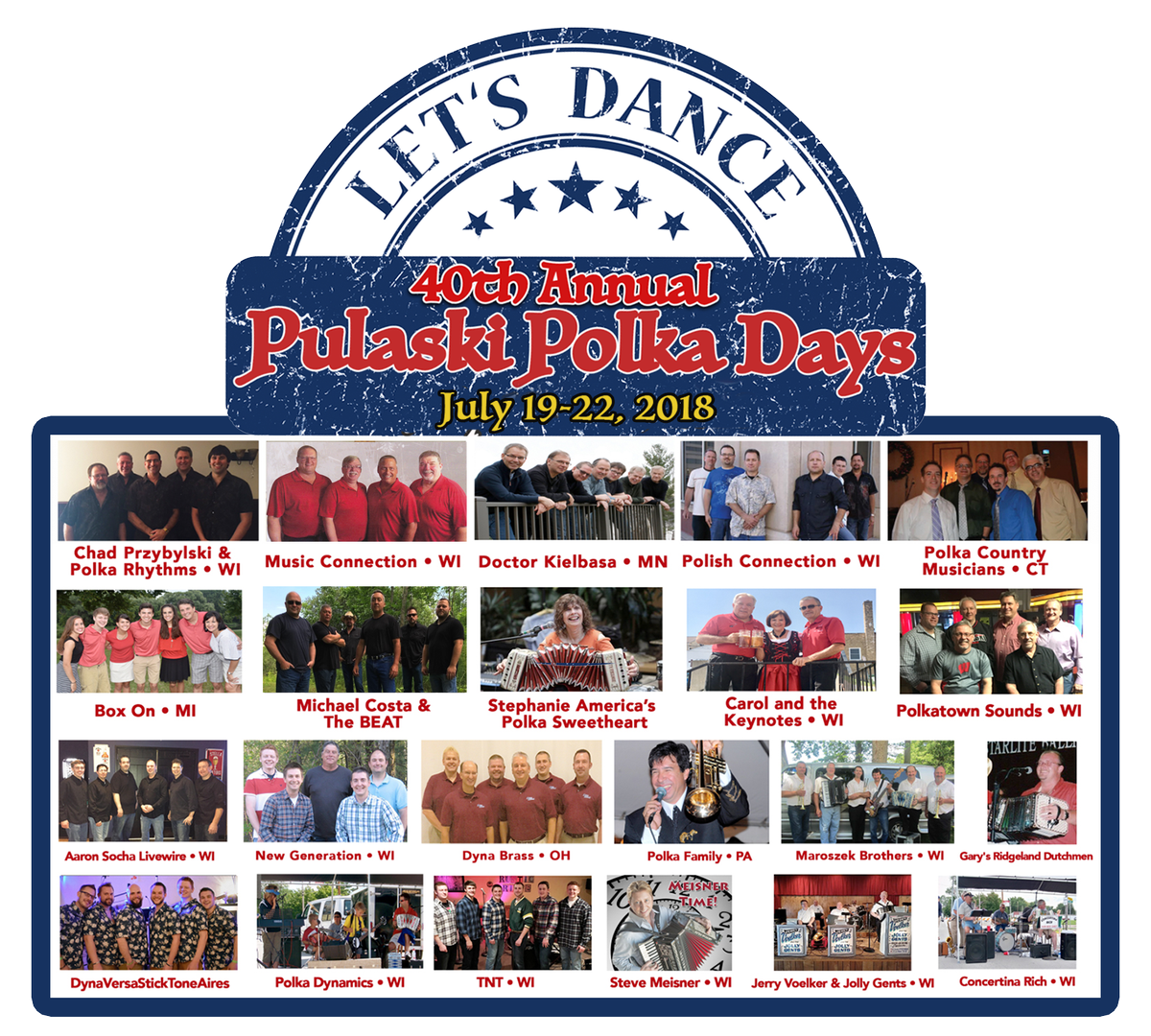 PolkaInPulaski's tweet photo. 6 Days until the 40th Annual Pulaski Polka Days - July 19 - 22 '18 ~ Let's Dance! https://t.co/ELPg2DWAwr #pulaskipolkadays #polka #pulaski #wisconsin #fvwd #polkamusic #festival #musicfestivals #pulaskiwi https://t.co/LRx2c9U7Bx
