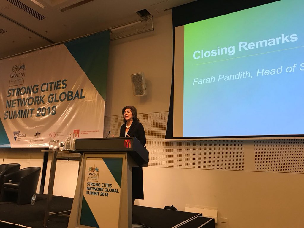 Terrificly motivated diverse group of local leaders (mayors, governors etc) conclude <a href="/Strong_Cities/">Strong Cities</a> Summit #Mebourne. It was an honor to be a part of the effort to puncture ideologies of hate &amp; extremism from our planet. Local matters. Youth matter. #HowWeWin <a href="/ISDglobal/">Institute for Strategic Dialogue</a> #SCN2018