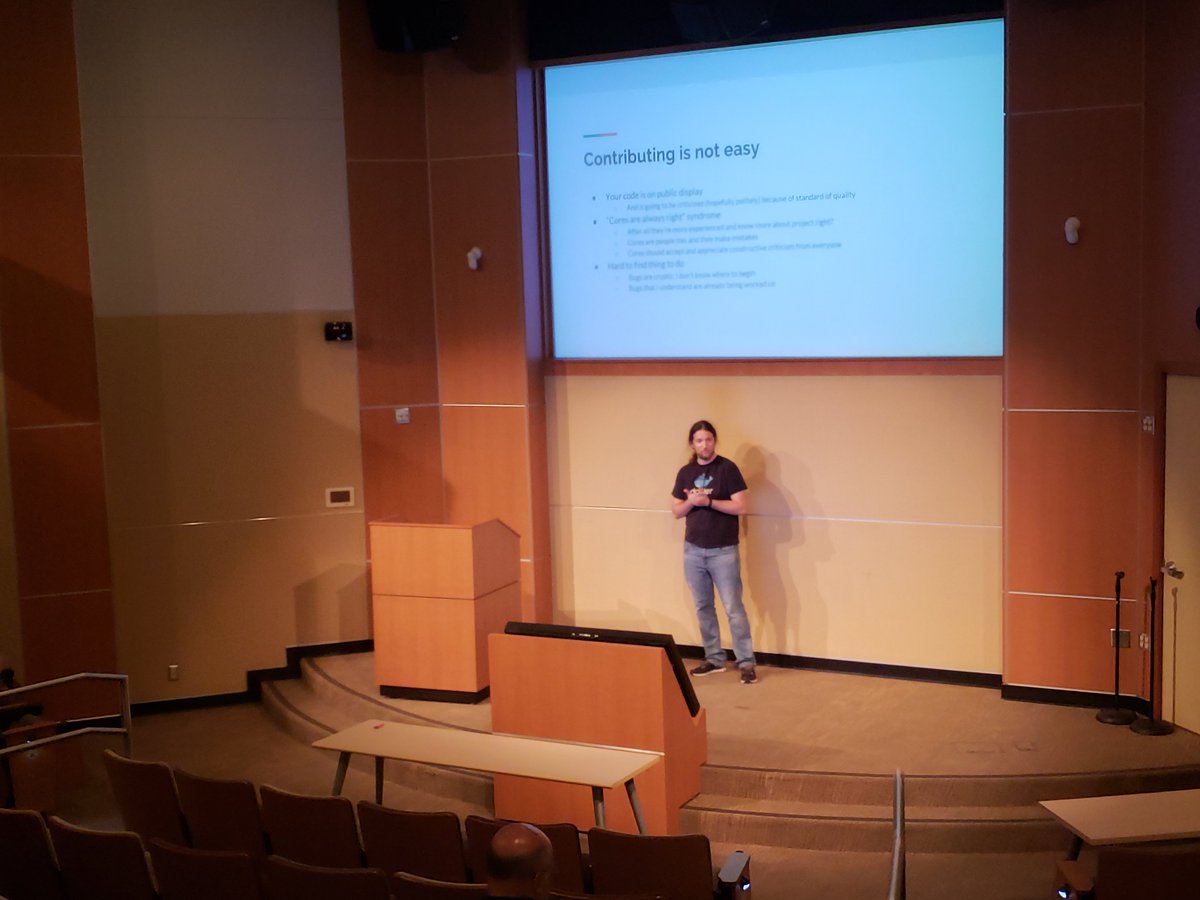 sunkuranganath's tweet image. Aweomse presentation &quot;How to start contributing to Open Source&quot; by @_inc0_ for #openstack8bday at #openstackpdx meetup