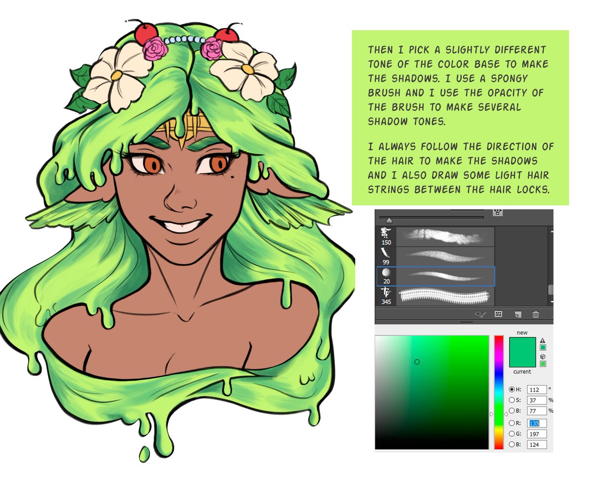 taylaedraws's tweet photo. Did a hair tutorial! my friend asked me how I paint hair so I thought it might help anyone! #tutorial #arttutorial #digitalart #illustration #artistsontwitter #art #hairtutorial #painttutorial https://t.co/o1ckq684oi