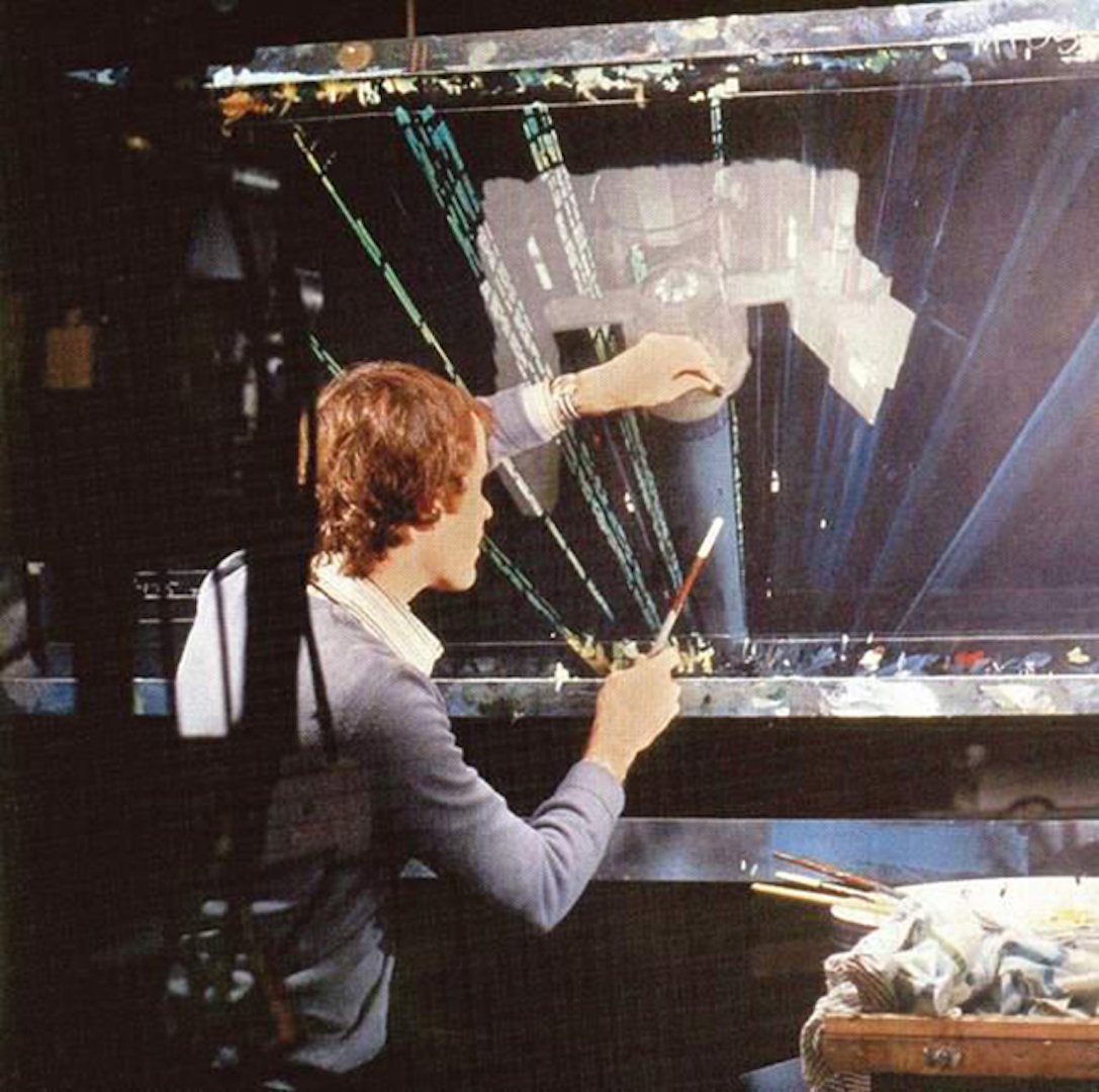 Spoiler: Those epic images in the first 3 Star Wars films were hand-painted! Back then before CGI matte paintings were used. Matte paintings typically depict landscapes painted onto glass using oil, acrylics, or pastels, and are either filmed through or added in post production