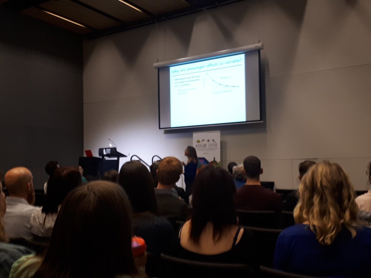 AnimBehav's tweet photo. Morning plenary time! Lisa Schwanz tells us how #reptile parents can influence temperature and thus phenotype of their offspring. #herpetology #assab2018  @ASSAB_2018 https://t.co/jsQtKqMQuW