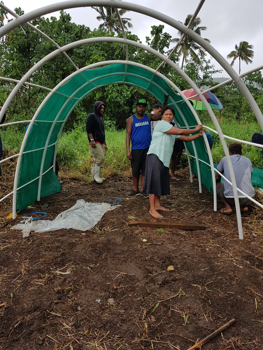 UNDP_Pacific's tweet photo. #YESDev is working with communities in #Taveuni to build #greenhouses that will protect crops against pests and improve the quality of produce. Supported by @dfat and @LovingIslands. https://t.co/nw27T6yFV8