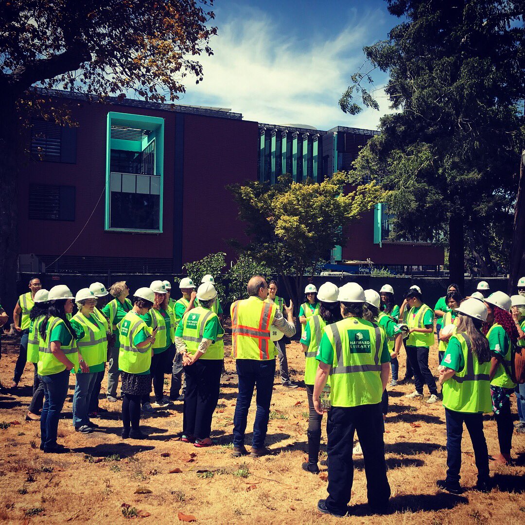 Awesome tour of our amazing (almost done) new @cityofhayward library with the whole library team #cantwaittomovein #almostdone #Haywardupward