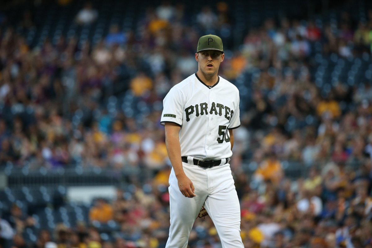 Pirates's tweet photo. Jam🔥 picks up his 6th punchout as he strikes out the side in the 3rd. https://t.co/iJH3wOy8m4