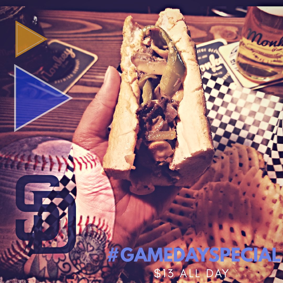 Home Game Lunch Special! All day 
Any 1/2 cheesesteak and a MP beer for $12