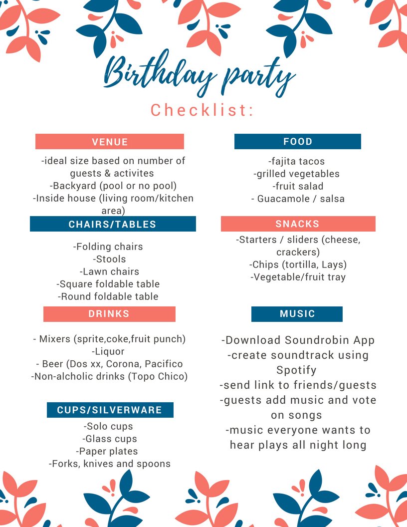 soundrobinapp's tweet photo. Checkout our #birthdayparty #checklist 💯need help planning a party? Use this to make sure you get everything you need!👏🏼 #soundrobin https://t.co/SClMZuDmRR