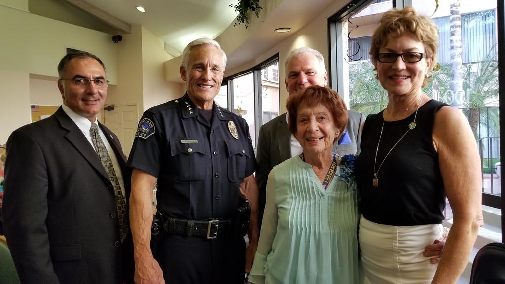 Burbank City Officials stopped by Olive Court Senior Apts. to wish Louise Brown a Happy 100th Birthday. 