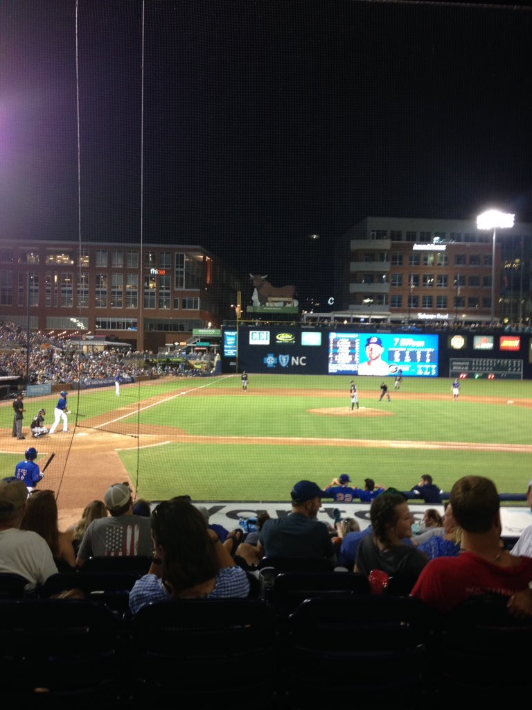 bartbinder's tweet photo. Watching the Durham Bulls, Kevin costners not catching anymore https://t.co/TPwH0Fzx9t